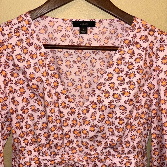 J Crew Cotton Poplin Mini Dress in peony paisley,4, Peasant Cottagecore Easter - Picture 8 of 12